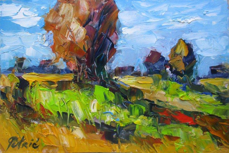 Autumn landscape, Painting Petrić Gordan