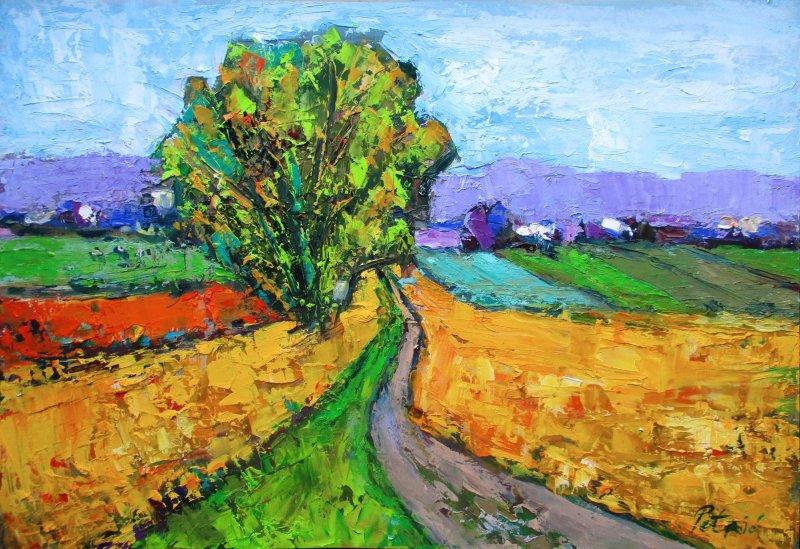 A view of the fields, Painting Petrić Gordan