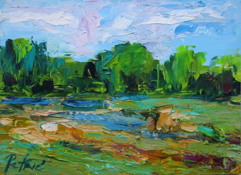 Spring landscape, Painting Petrić Gordan