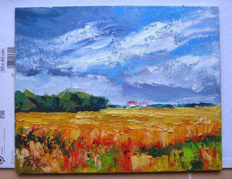 Wheat field, Painting Petrić Gordan