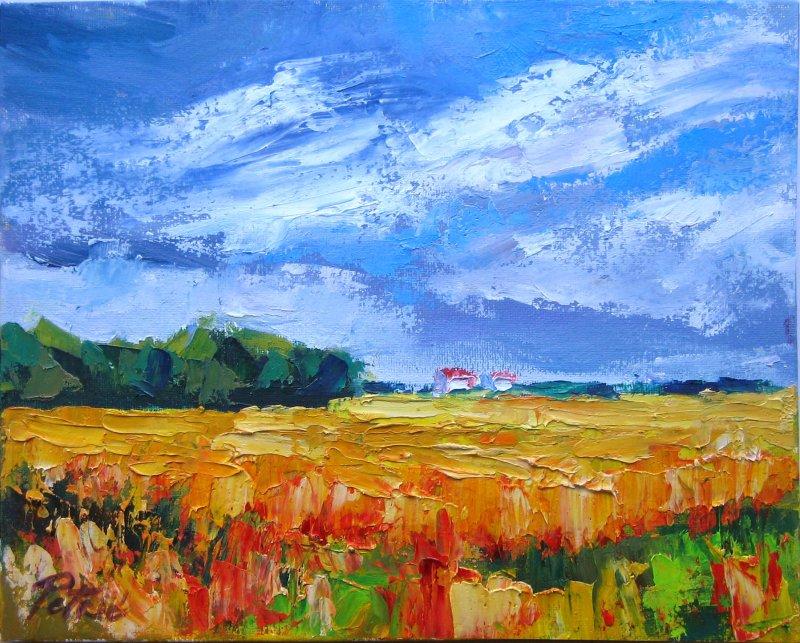 Wheat field, Painting Petrić Gordan