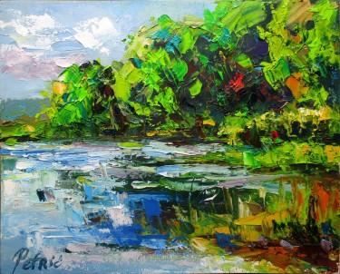 Treetops on the riverbank by Petrić Gordan