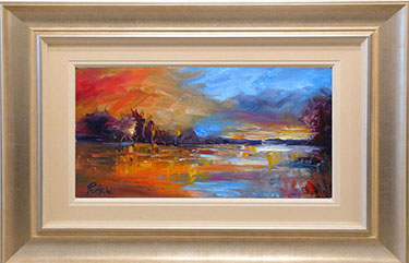 Sunset over the river