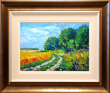  A path next to a wheat field