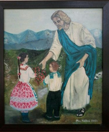 Jesus with Children 1 by Klaćik Mira