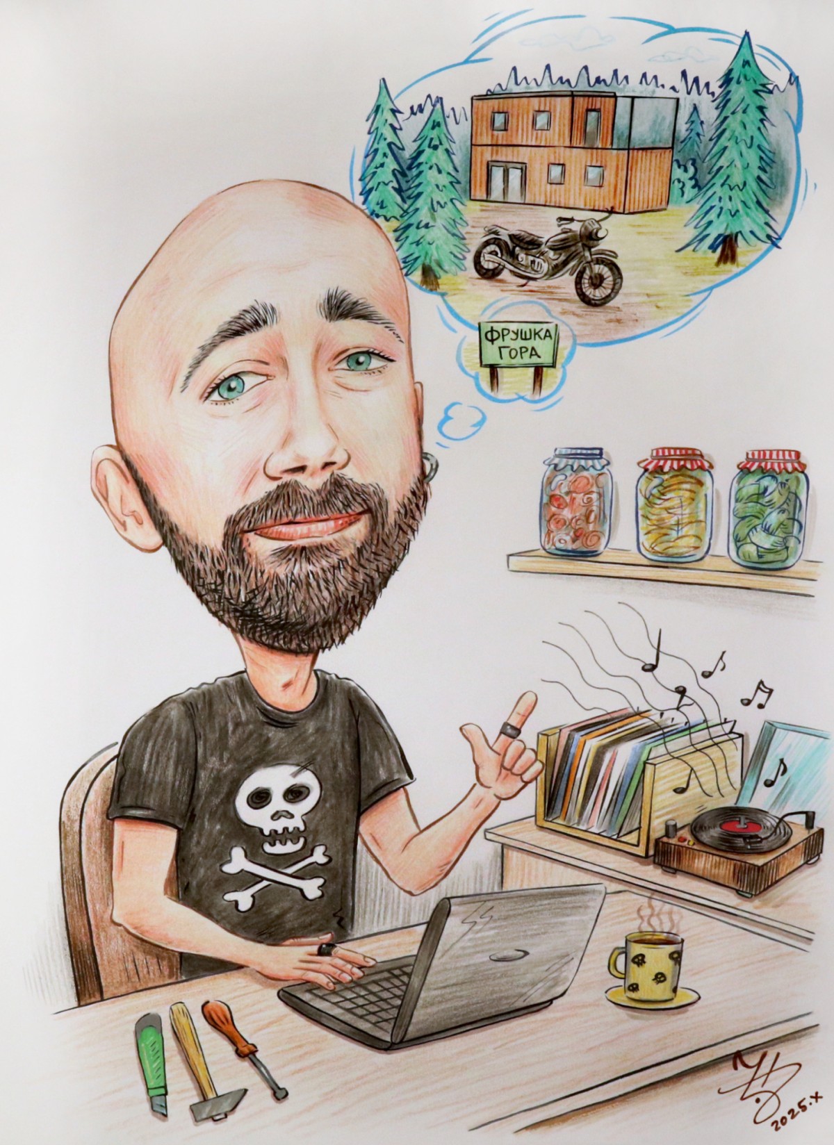 IT EXPERT, NATURE LOVER - PORTRAIT CARICATURE