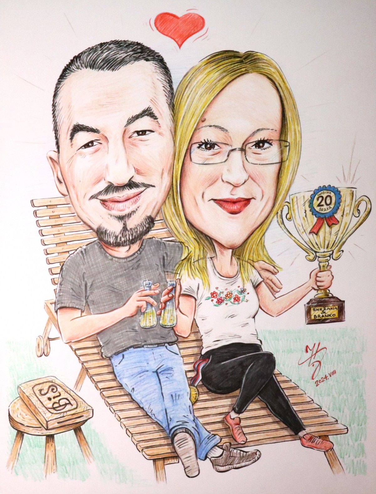 CREATIVE MARRIED COUPLE -PORTRAIT CARICATURE