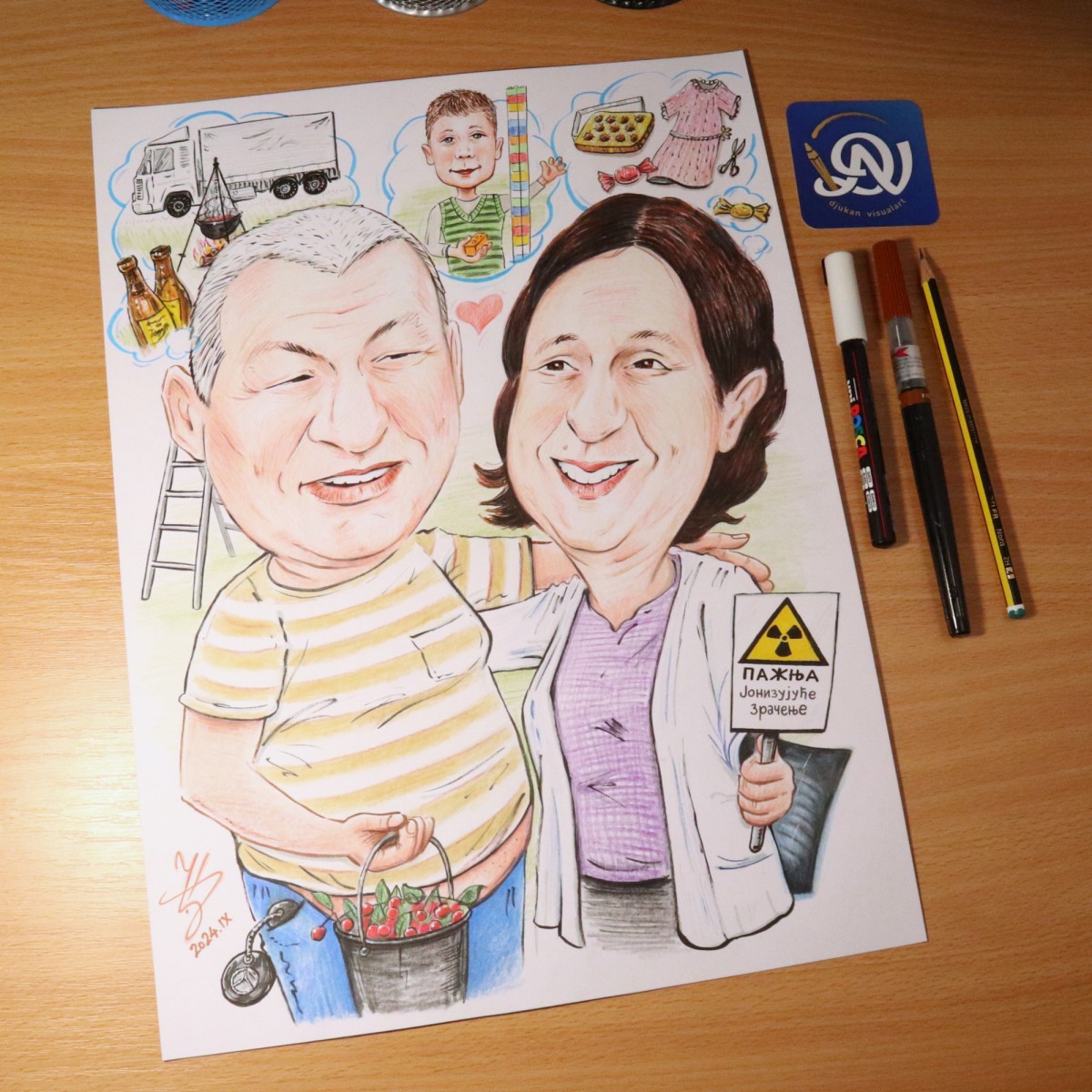 GRANDMA AND GRANDPA - PORTRAIT CARICATURE