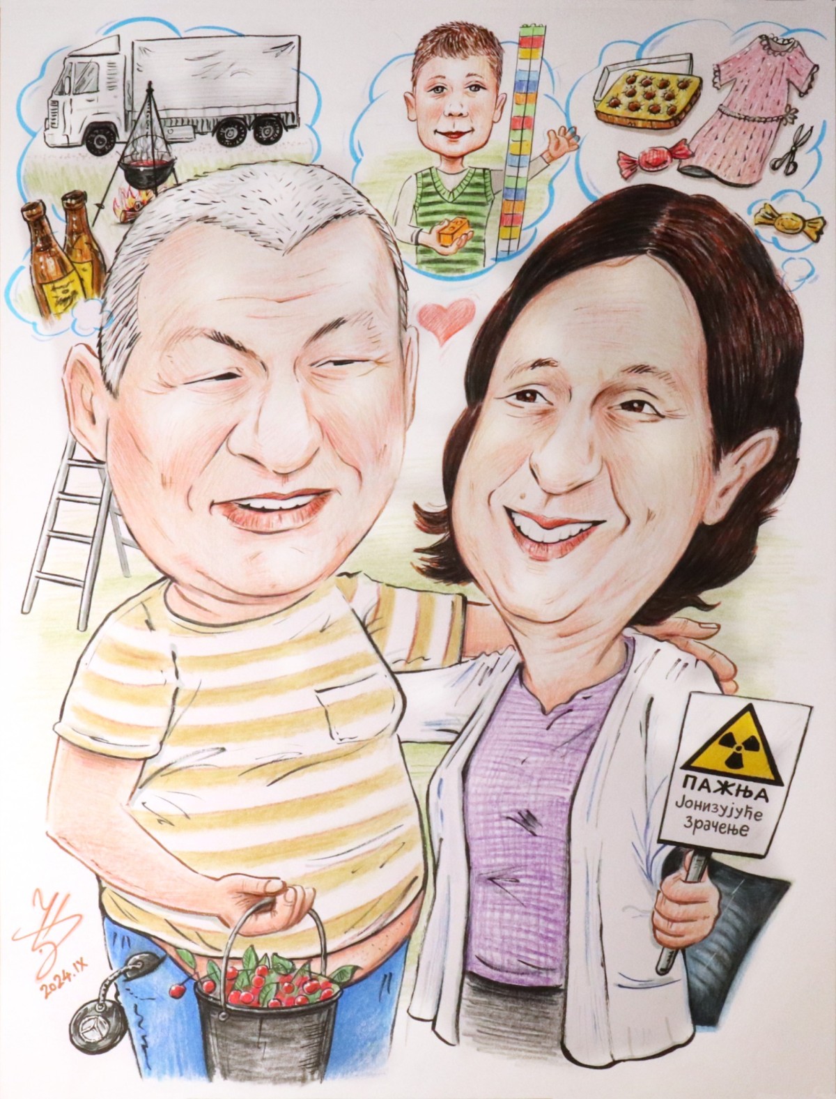 GRANDMA AND GRANDPA - PORTRAIT CARICATURE