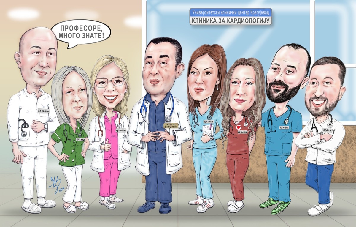 PROFESSOR AND SPECIALISTS - portrait caricature