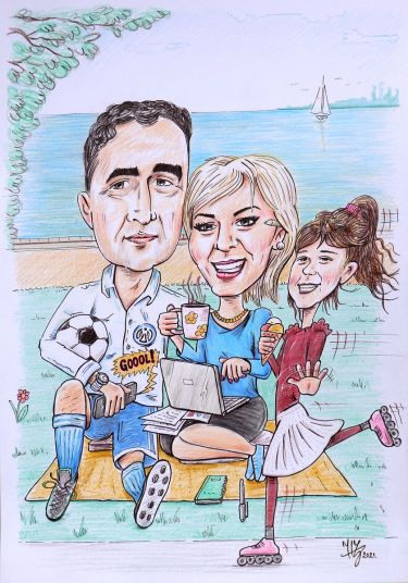 Family caricature