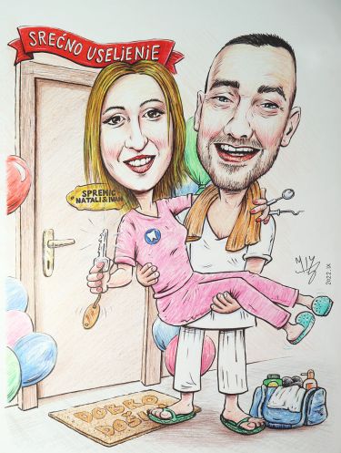 Caricature for moving in