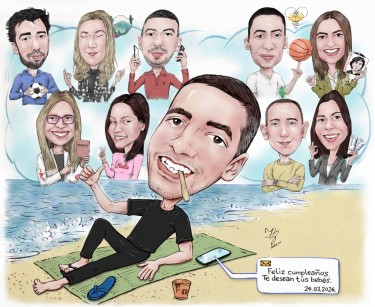 FOR A COLLEAGUES BIRTHDAY - CARICATURE PORTRAIT by DJUKAN ~ CARICATURES