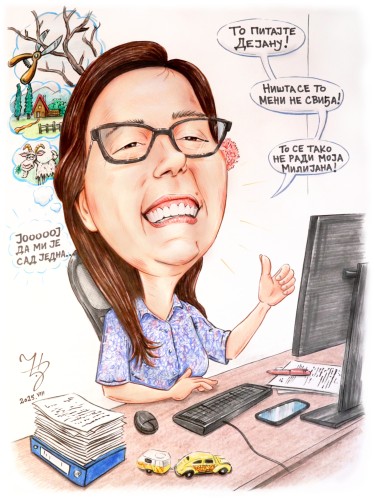 COLLEAGUE DUSICA - PORTRAIT CARICATURE by DJUKAN ~ CARICATURES