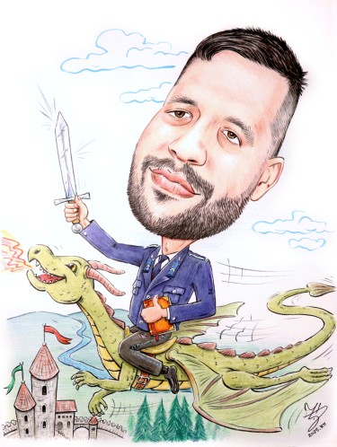 FAN OF THE FANTASY GENRE -PORTRAIT CARICATURE by DJUKAN ~ CARICATURES