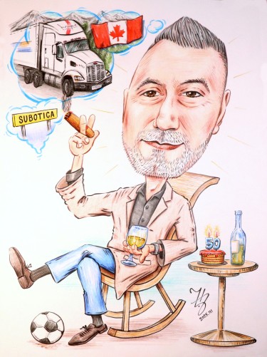 TRUCK DRIVER - PORTRAIT CARICATURE by DJUKAN ~ CARICATURES