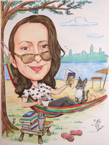 SERBIAN LANGUAGE TEACHER - CARICATURE PORTRAIT by DJUKAN ~ CARICATURES