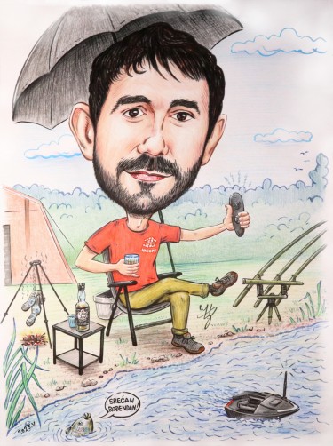 FISHERMAN - PORTRAIT CARICATURE by DJUKAN ~ CARICATURES