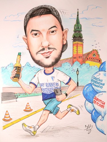 HALF MARATHON RUNNER - PORTRAIT CARICATURE by DJUKAN ~ CARICATURES
