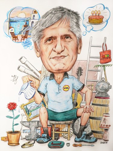 UNCLE SVETISLAV - PORTRAIT CARICATURE by DJUKAN ~ CARICATURES