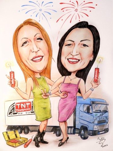 COLLEAGUES JUBILEE - PORTRAIT CARICATURE by DJUKAN ~ CARICATURES