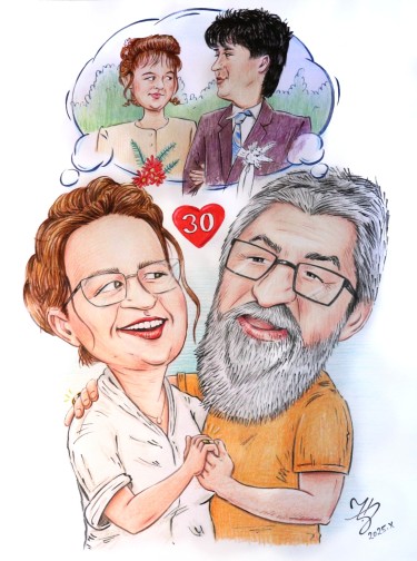 30th WEDDING ANNIVERSARY by DJUKAN ~ CARICATURES