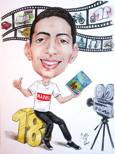 CREATIVE YOUNG MAN - PORTRAIT CARICATURE by DJUKAN ~ CARICATURES