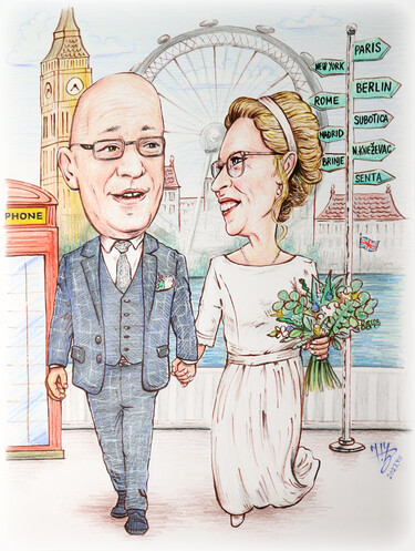 WEDDING COUPLE - PORTRAIT CARICATURE