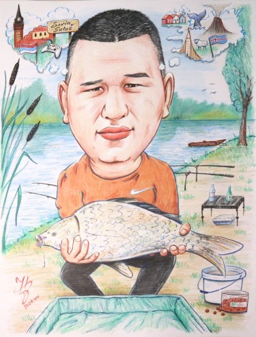 YOUNG FISHERMAN - PORTRAIT CARICATURE