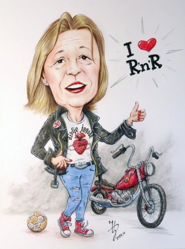 MRS BARBARA ROCK STYLE - PORTRAIT CARICATURE