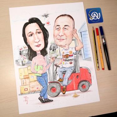 ANNIVERSARY PORTRAIT CARICATURE