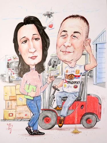 ANNIVERSARY PORTRAIT CARICATURE by DJUKAN ~ CARICATURES