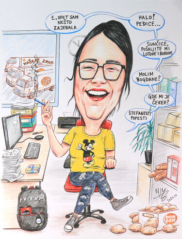 AT WORK - PORTRAIT CARICATURE