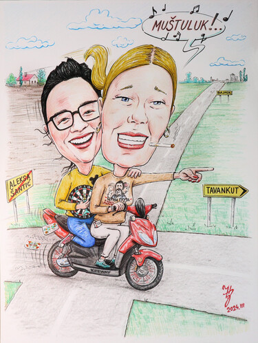 THE ADVENTURE OF TWO FRIENDS - PORTRAIT CARICATURE