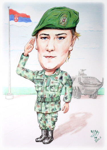 SOLDIER ANDJELA - PORTRAIT CARICATURE