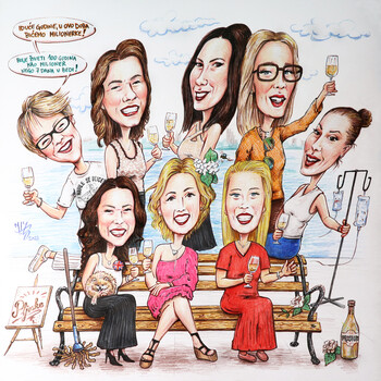 FRIENDS - GROUP CARICATURE