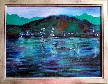 `Jezero noću` by Krstić Jelena