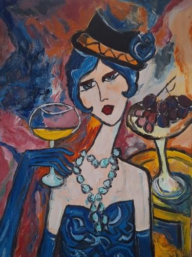 Lady with the blue glove by ZazaRa