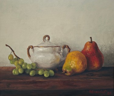Still life with pears by Zeljko Ivanovic