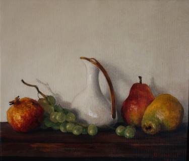 Still life with grapes by Zeljko Ivanovic