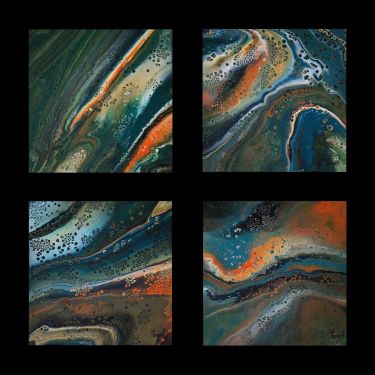 Abstraction - Metamorphosis 080 - 083 FC - 4 x ( 30cm x 30cm )