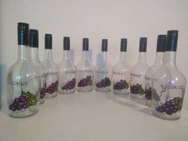 Brandy bottles-grape