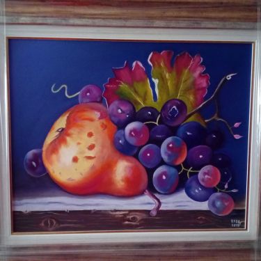 Pear and grapes,  by Stevanović Rada
