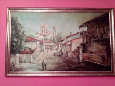 The Old Kosovska Mitrovica overlooking the church,  by Savić Svetlana
