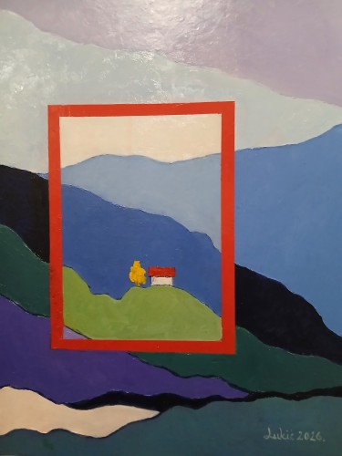 A little house on the hill by Lukic Miroslav