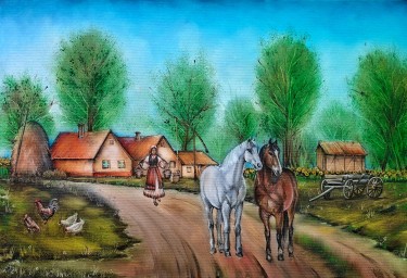 Two horses by Tomic Radomir