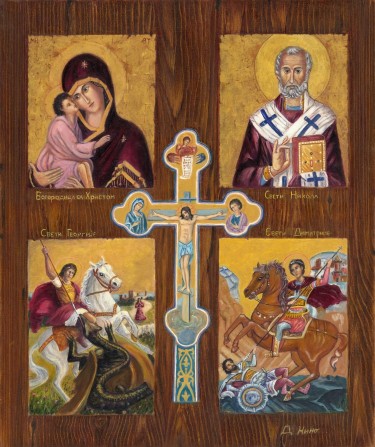 Four Icons by Dobrosavljevic Nino