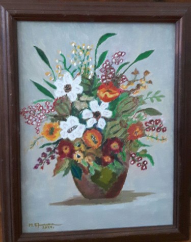Artificial flowers in a vase by Markovic Branka