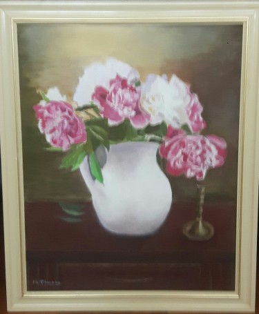 Paeonia in a vase by Markovic Branka