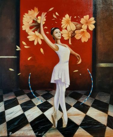 A ballerina in ecstasy of her game,  by Stankovic Nenad